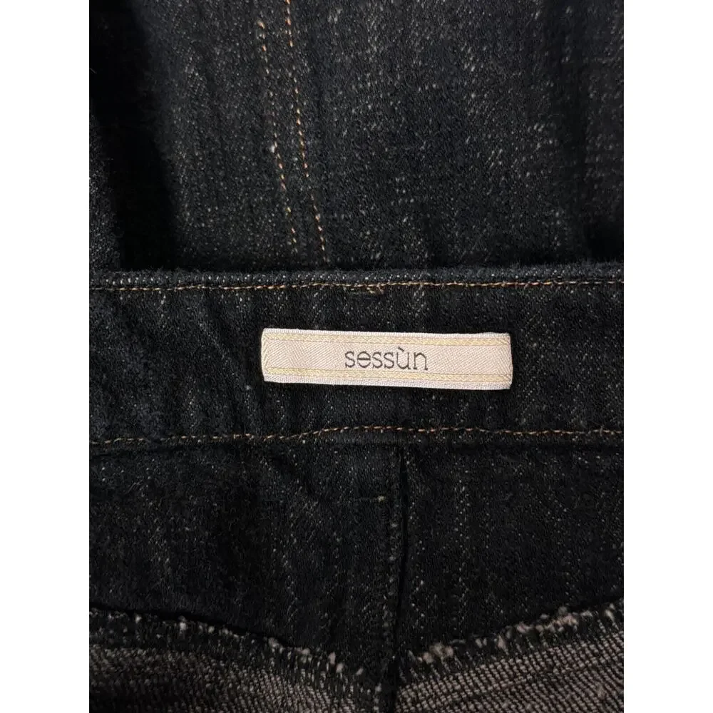 Sessun Skirt 36 / US XS Womens Patchwork Denim Button Front Mini